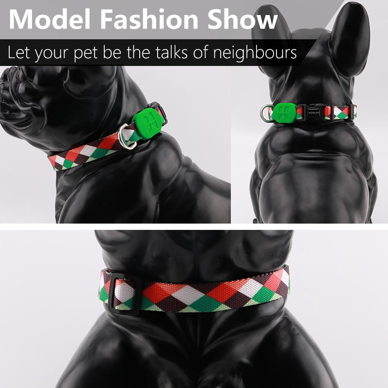 Vòng cổ thú cưng HAMSHMOC chất liệu nylon mềm mại có khóa an toàn có thể điều chỉnh nhiều mẫu tùy chọn #2