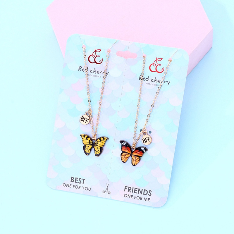 Set 2 Vòng cổ Tình Bạn Mặt Bướm