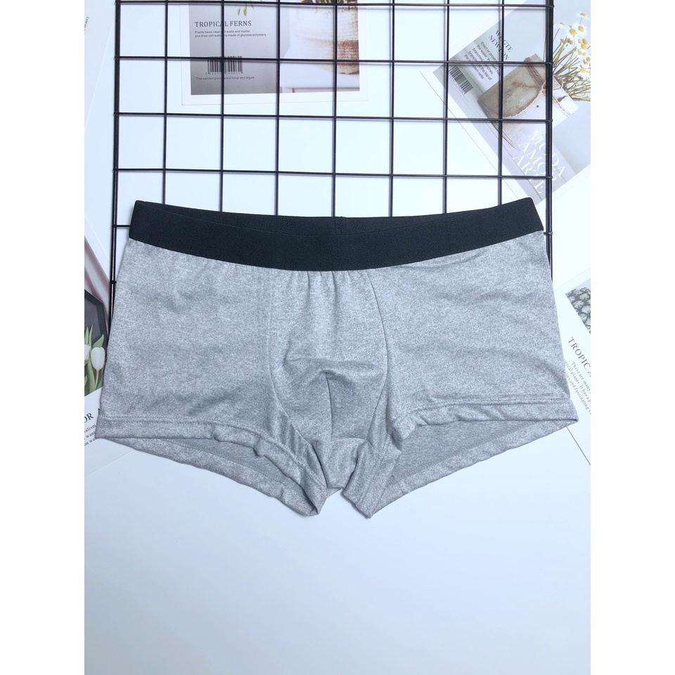 Quần sịp nam,quần lót đùi nam cotton co giãn cạp quần màu đen mềm mịn,thoáng khí kháng khuẩn, thấm hút vượt trội ZC01A