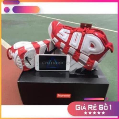 [Sale 3/3] [ ẢNH THẬT ] GIÀY AIR MORE UPTEMPO X SUPREME " RED WHITE " NAM NỮ Sale 11 -op1