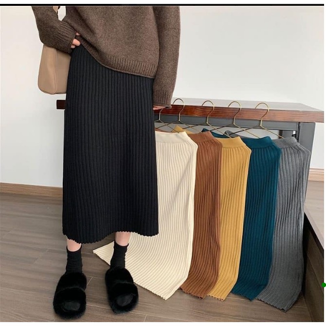 Set 2 váy midi len