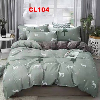 Bộ chăn ga gối CL104 set 4 món Loại 1 Cotton poly hàng đẹp nét nhập khẩu