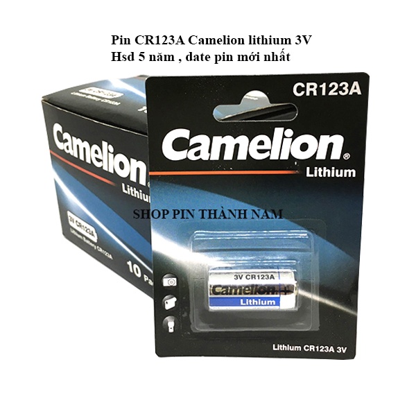 Pin CR123A Camelion lithium 3V vỉ 1 viên thay máy photo