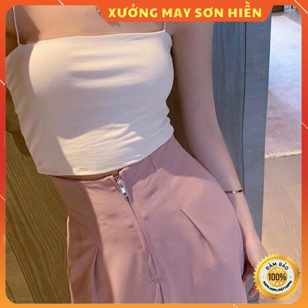 Quần ống rộng khóa trước ❤️ Hot Trend ❤️ Quần suông ống rộng khóa trước Xưởng May Sơn Hiền MSE36