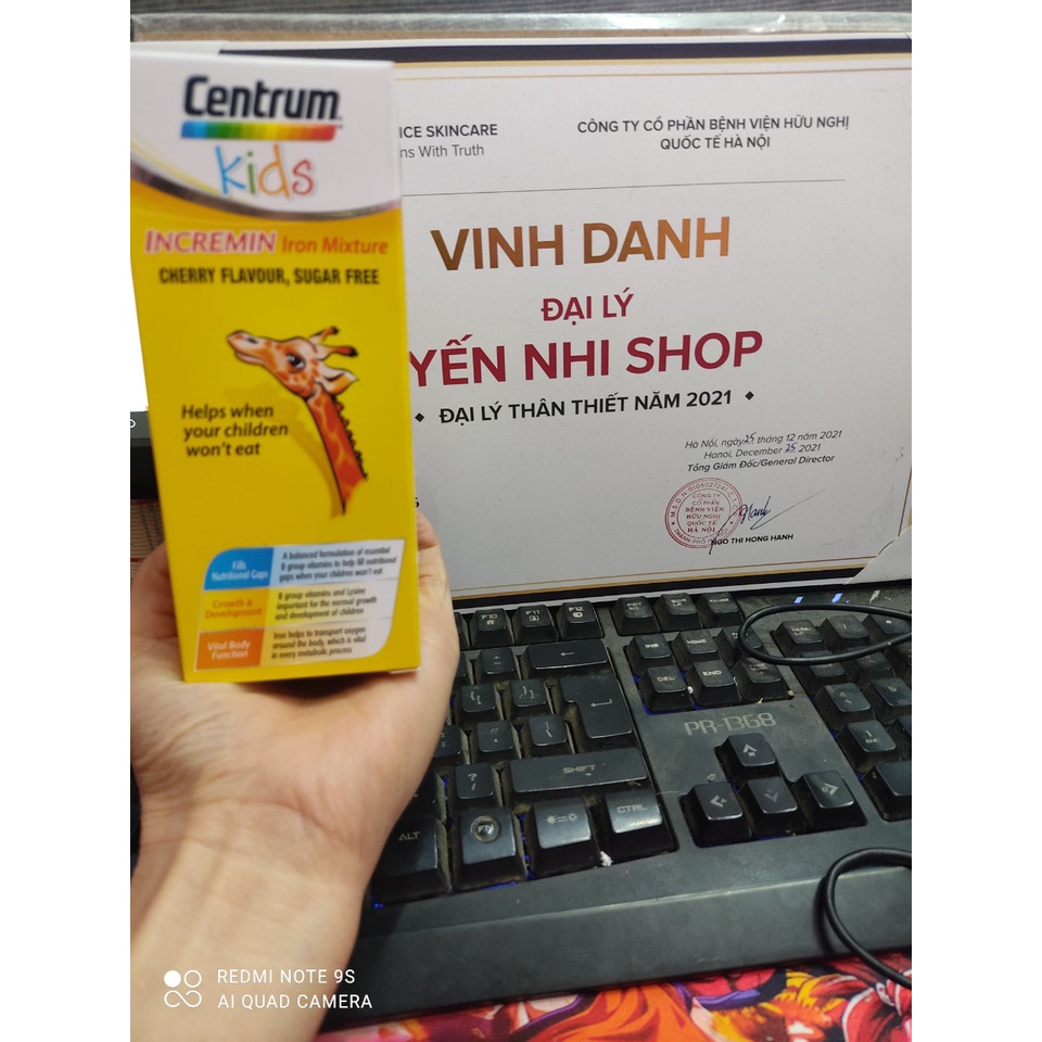 Siro Centrum Kids incremin iron mixture 200ml - mẫu mới