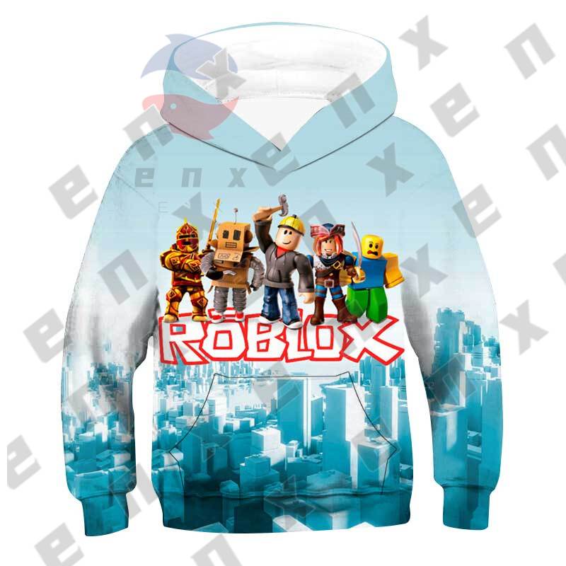 * Enx * Áo Hoodie Thể Thao In Hình Trò Chơi ROBLOX Mặc Hàng Ngày Cho Trẻ Em