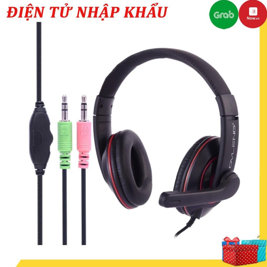 Tai nghe máy tính Ovleng X10 ôm tai, độ nhạy âm cao, chống ồn - Bảo hành 3 tháng