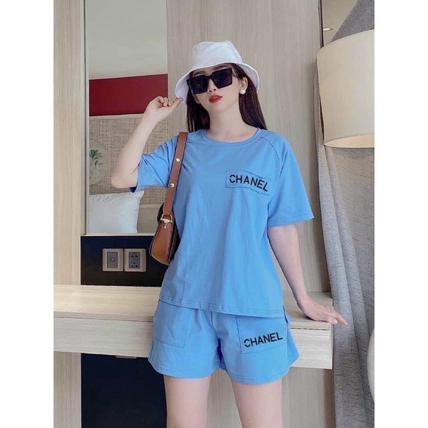 Bộ đùi mặc nhà in chữ Chan