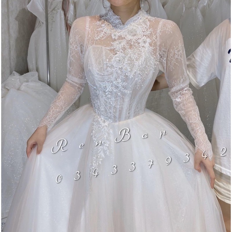 Váy cưới phom suông 2 thân