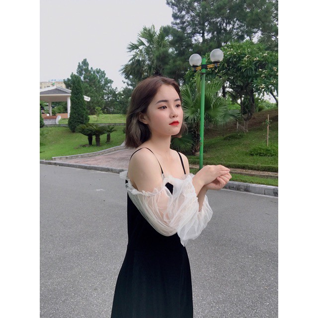 (SẴN) VÁY/ ĐẦM DỰ TIỆC TIỂU THƯ NHUNG TAY PHỐI LƯỚI HÁCH EO SIÊU ĐỈNH MỚI | BigBuy360 - bigbuy360.vn