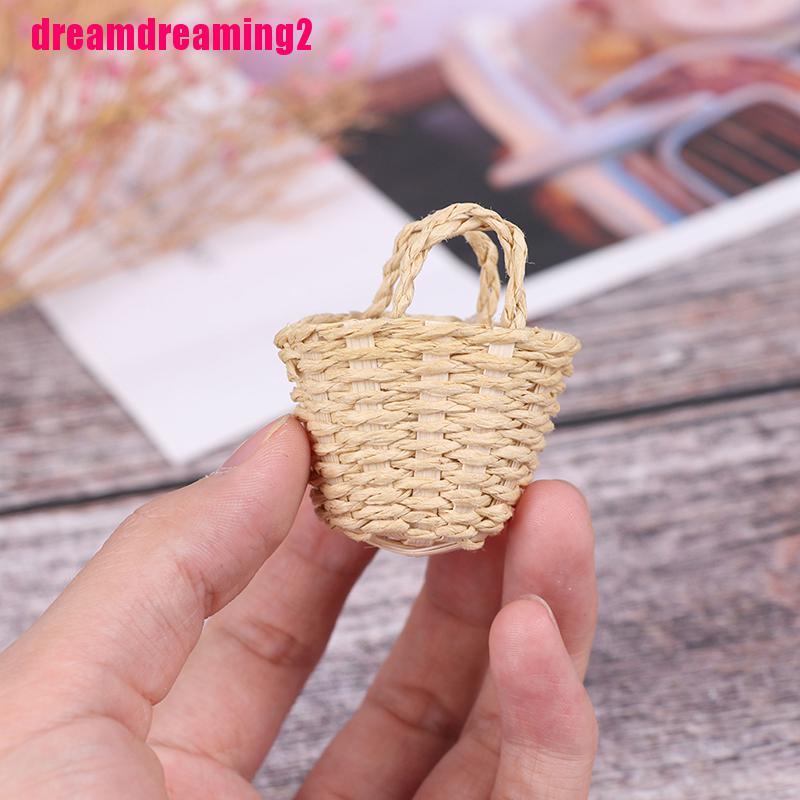 Giỏ đựng rau củ quả trang trí nhà búp bê tỉ lệ 1: 1