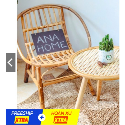 Bàn trà mây tự nhiên RATTAN TABLE