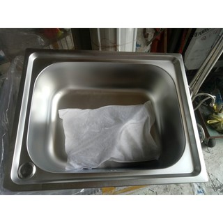 CHẬU RỬA 1 HỘC INOX  CAO CẤP KT: 60 X 45 X 23 DxRxC