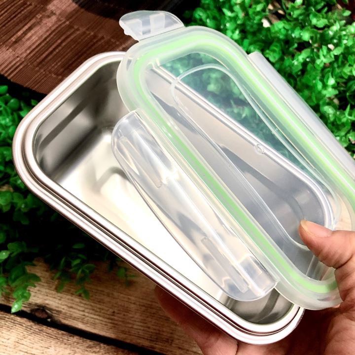 Hộp INOX ĐỰNG THỰC PHẨM NẮP NHỰA - đựng topping trà sữa thực phẩm đông lạnh đủ size
