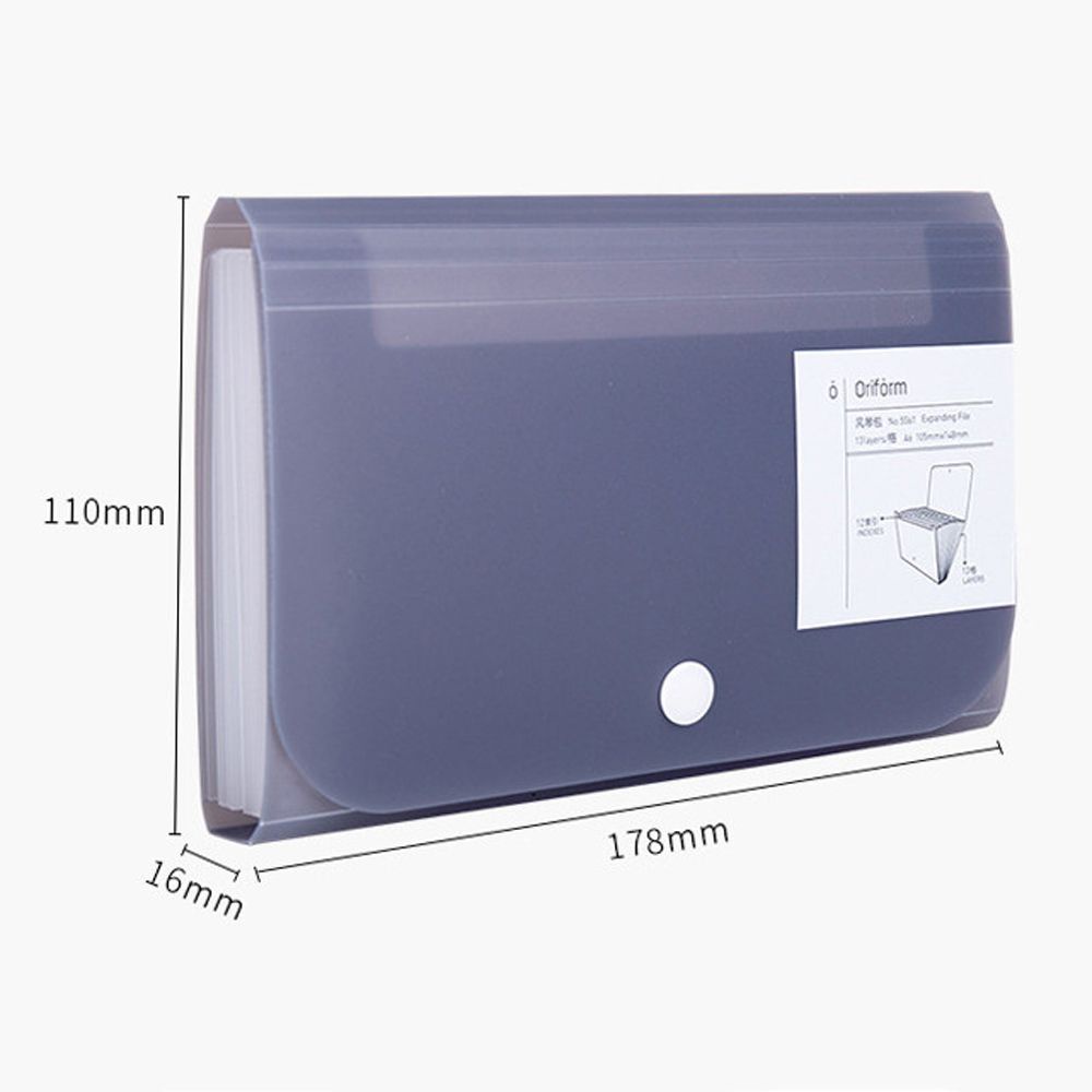 JARRED Ví đựng tài liệu giấy tờ bằng nhựa nhiều màu sắc khổ A6