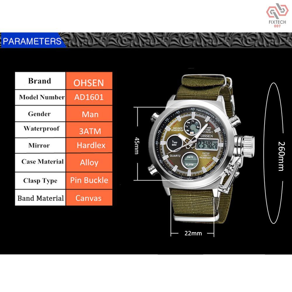 Đồng Hồ Thể Thao Điện Tử Ohsen Chống Nước Thời Trang Cho Nam