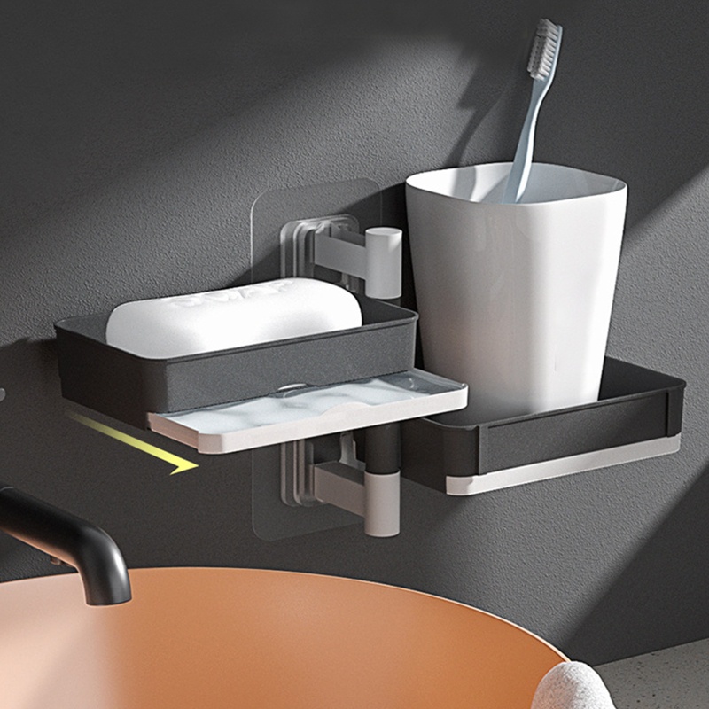 Giá Để Xà Phòng 4 Tầng Gắn Tường Không Cần Khoan Lỗ