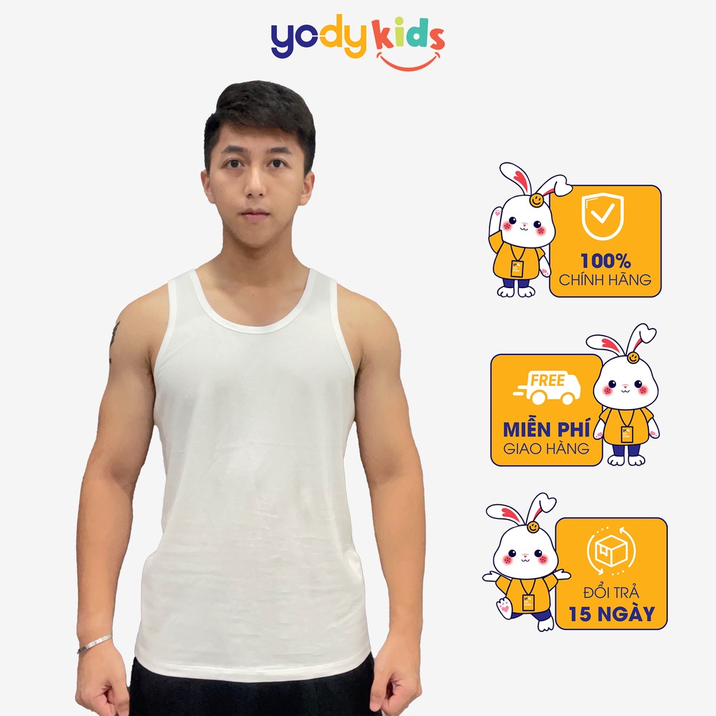 Áo ba lỗ YODY nam chất liệu cotton mềm mịn thoáng mát co giãn tốt BLM5007