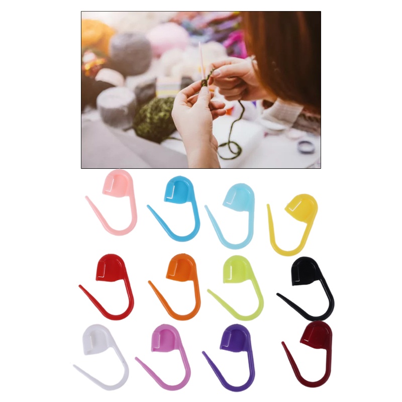 Set 50 ghim băng đánh dấu đếm mũi đan len màu sắc hỗn hợp an toàn dành cho may thêu thủ công DIY