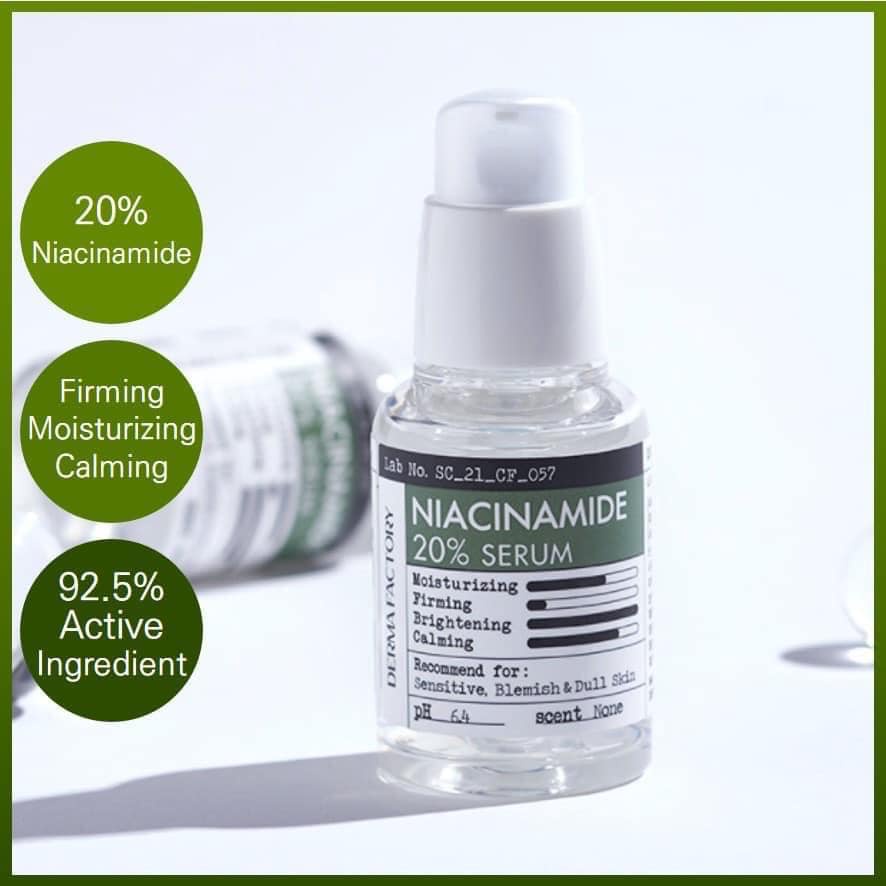 Serum se khít lỗ chân lông Niacinamide 20% của DERMA FACTORY