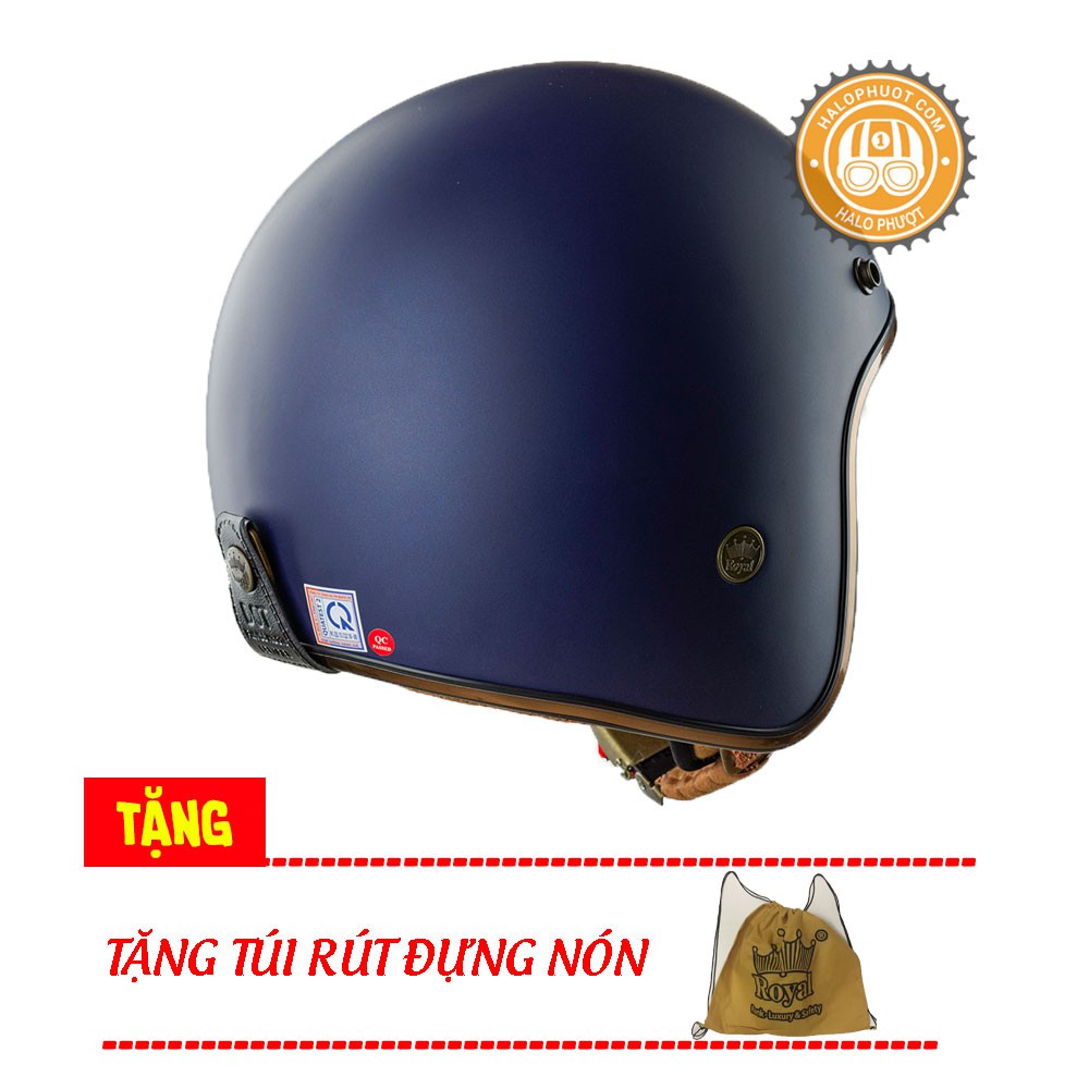 Nón bảo hiểm 3/4 Luxury Royal M20C Xanh Mực Nhám