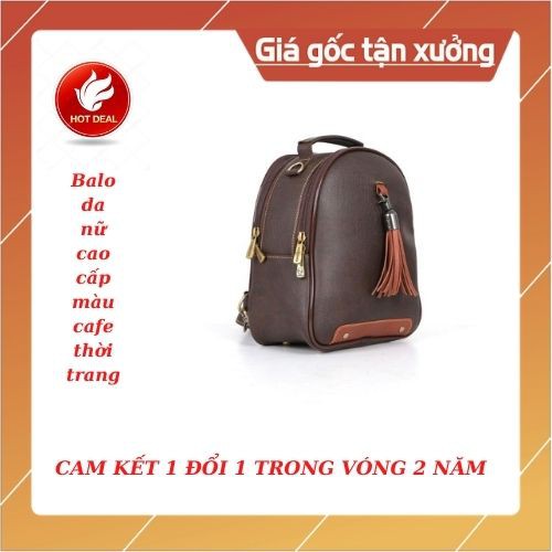 Balo nữ cao cấp cute màu cafe Kiểu dáng nhỏ gọn thời trang, có thể đeo vai đeo chéo