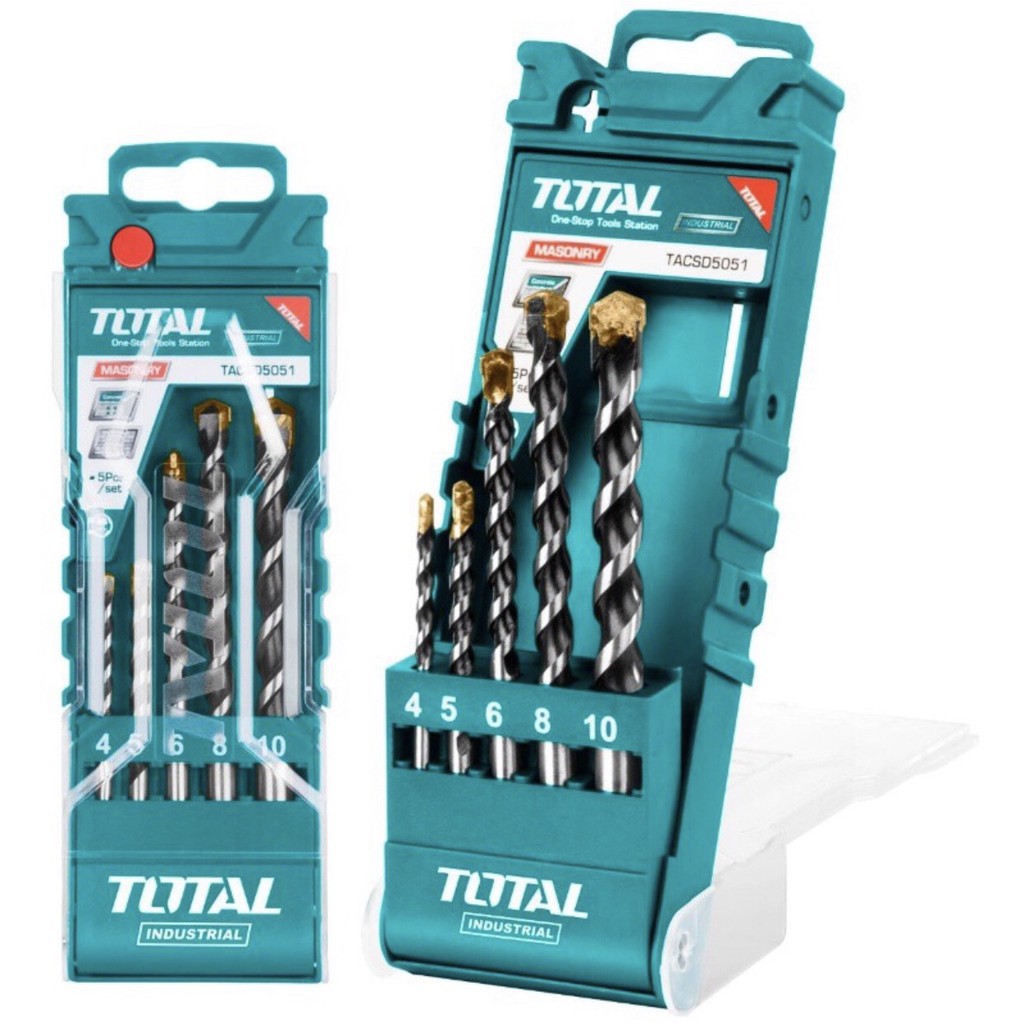 BỘ MŨI KHOAN BÊ TÔNG TOTAL TACSD5051  BỘ MŨI KHOAN 5 CHI TIẾT