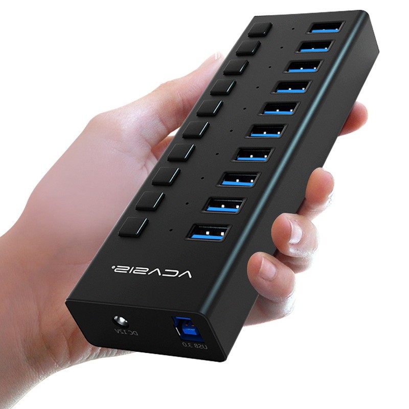 Bộ Chia 10 cổng USB 3.0 ACASIS (HUB USB) có nguồn riêng