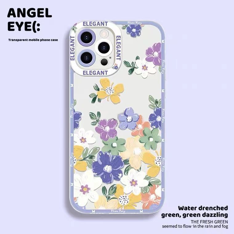 Ốp Điện Thoại TPU Mềm Họa Tiết Hoa Cho Iphone 14 13 12 11 Pro X XR XS Max 6 6S 7 8 Plus