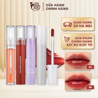 Son Tint Siêu Lì, Căng Mọng Đôi Môi Romand Glasting Water Tint 4g (04 Đỏ Nâu, 03 Cam Gạch, 12 đỏ trầm)