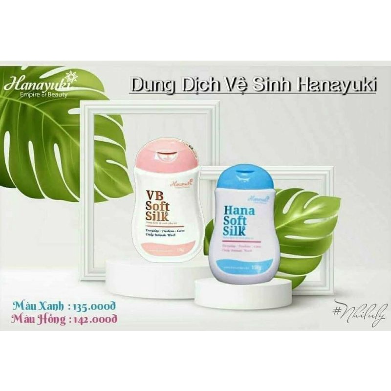 FREESHIP  Dung dịch vệ sinh Hanayuki màu hồng VB Soft Silk - ddvs Hana phiên bản mới