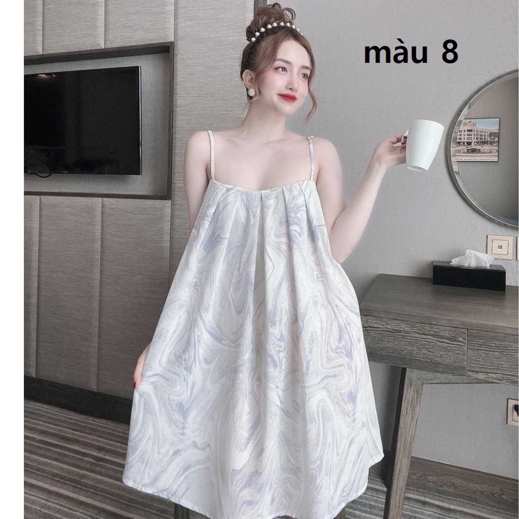 Đầm ngủ sexy, Chất Mango siêu mát dáng siêu xinh bigsize