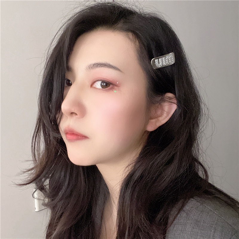 Kẹp tóc mini đính đá/ ngọc trai hình chữ phong cách công chúa dễ thương cho nữ