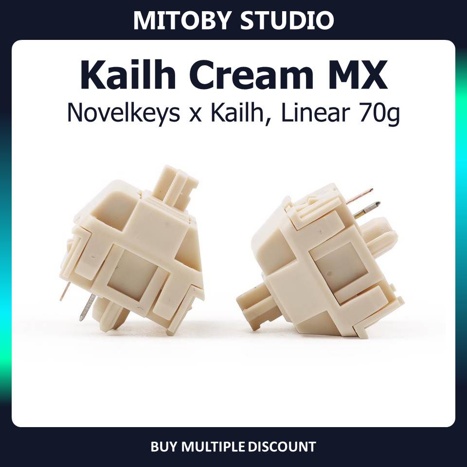 KAILH MX CREAM linear switch công tắc bàn phím cơ Novelkeys Cream switch - Mitoby Studio