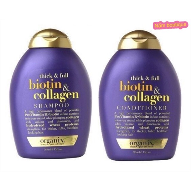 Cặp dầu gội xả Biotin 385ml ngăn rụng tóc