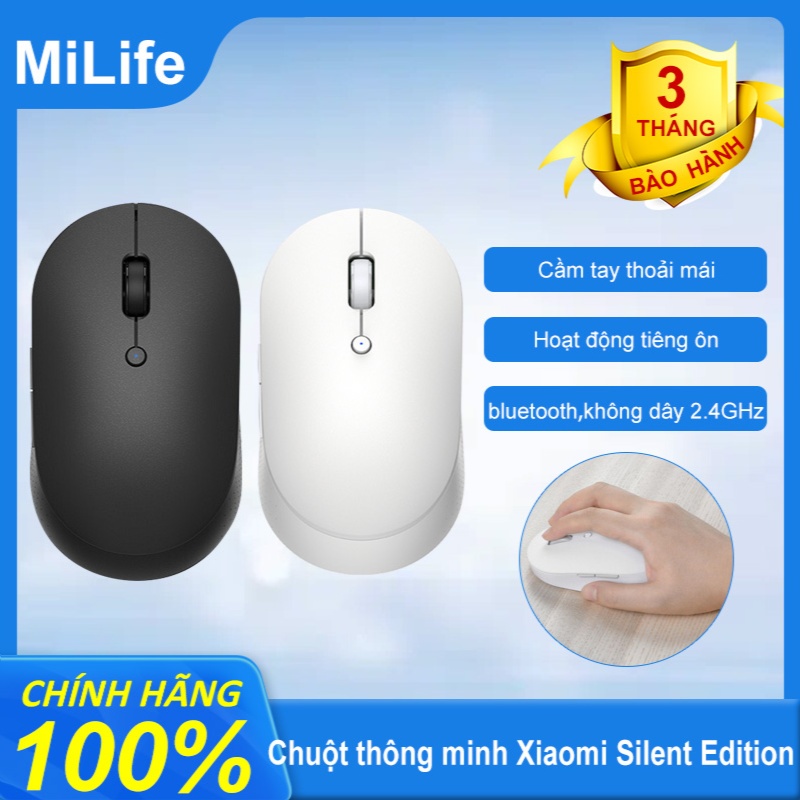 Chuột thông minh Xiaomi Silent Edition - Chuột Xiaomi Mi Dual Mode Wireless Mouse Silent Edition