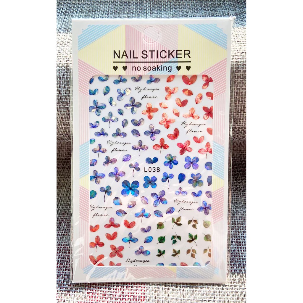Hình dán móng tay - Sticker dán móng Hoa L038