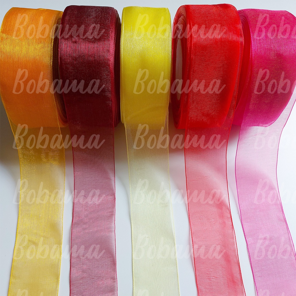 10m Ruy băng voan organza 4cm làm Đồ Trang Trí, Làm Nơ, Gói Quà