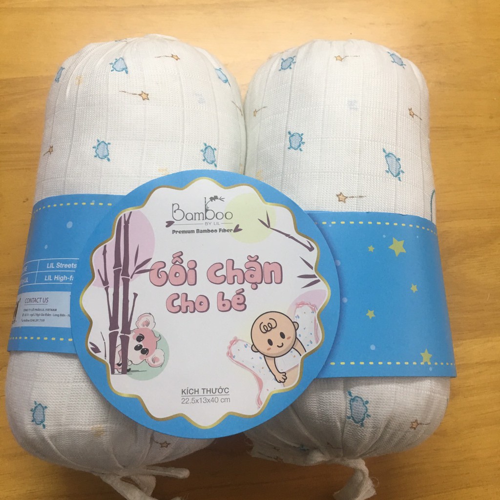 Gối chặn Little Love cho bé vỏ bamboo ( quà khuyến mại Goon)