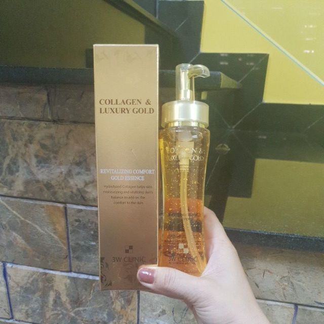 [chính hãng] seurum collagen luxury gold 3w clinic dưỡng trắng da mờ thâm nám chai lớn 150ml