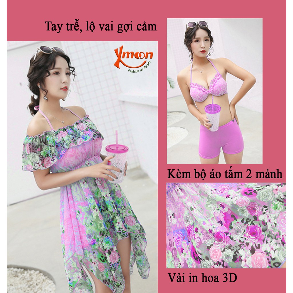 Váy đi biển đầm đi biển có đệm nâng ngực tặng kèm đồ bơi MH1730-36-50 | BigBuy360 - bigbuy360.vn