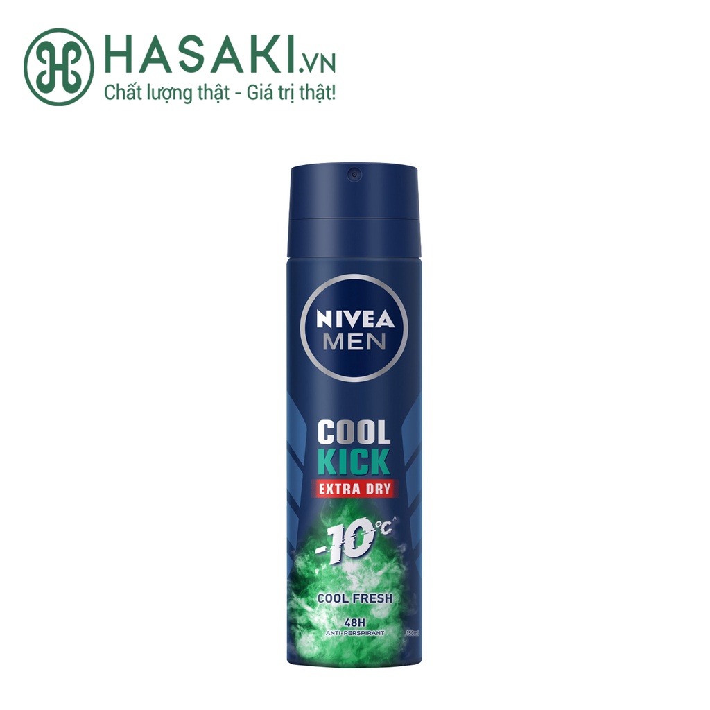 Xịt Khử Mùi Cho Nam Nivea Men Cool Kick Cool Fresh 150ml