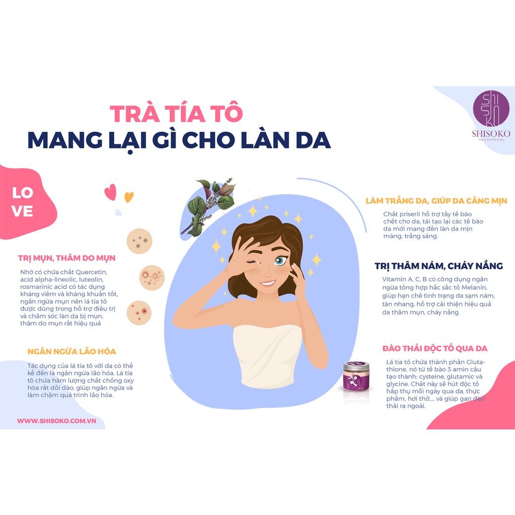 Trà Hòa Tan Tía tô Shisoko