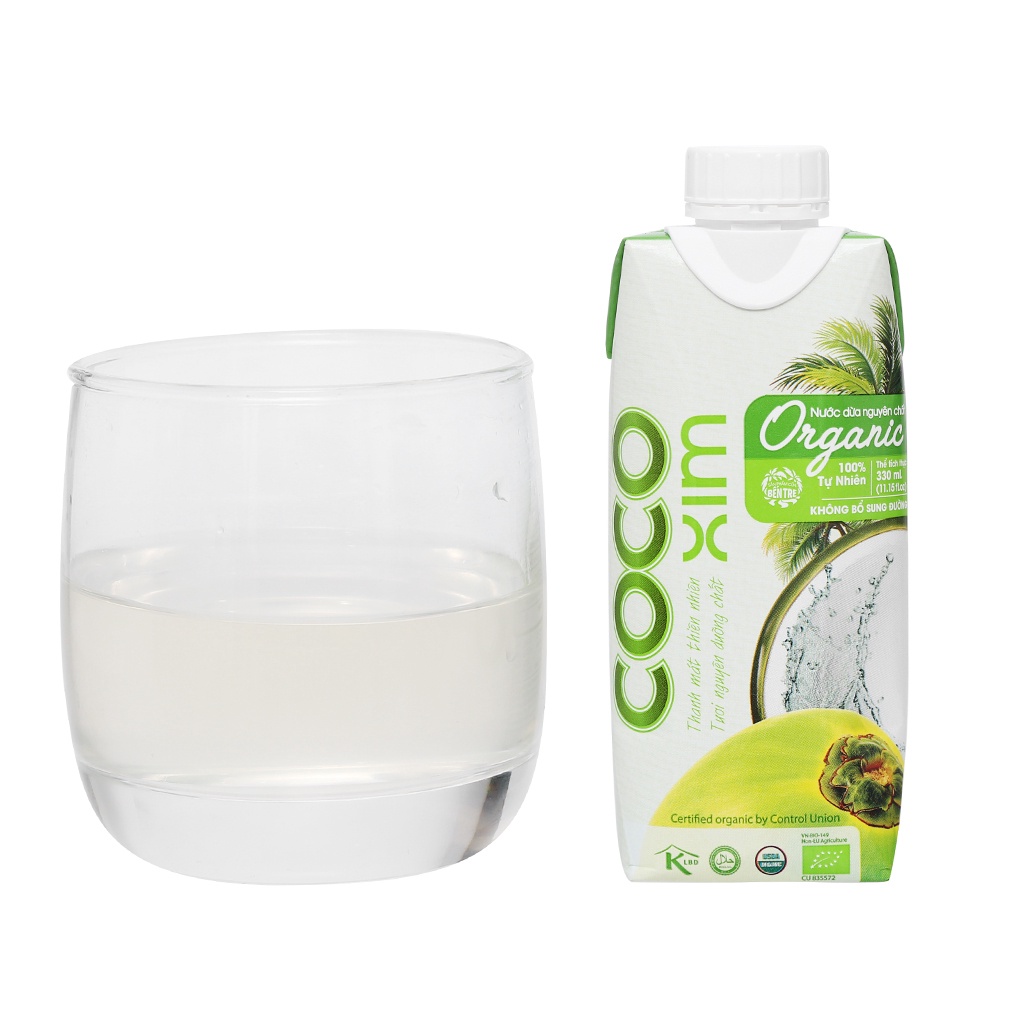Nước dừa Cocoxim organic lốc 6 hộp x 330ml