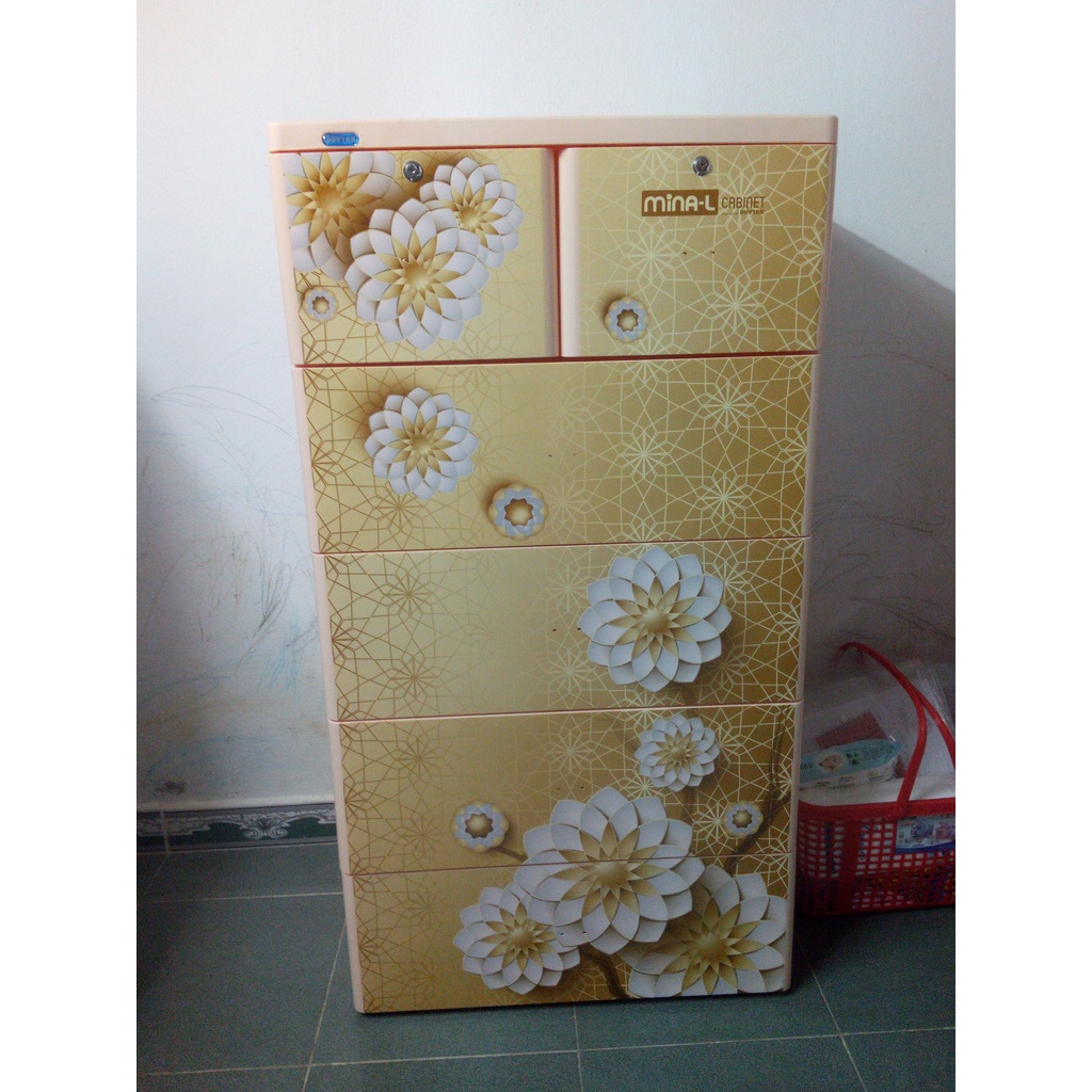 Tủ nhựa duy tân MINA-L   5 Tầng -6 Ngăn - Size Lớn Nhất- NHIỀU MẪU XINH