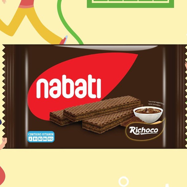 Combo 5 bánh xốp Nabati đủ vị  gói 52g