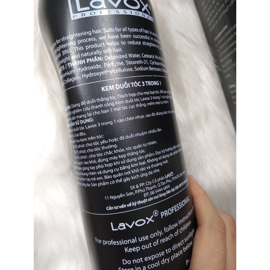 Kem Duỗi Tóc Lavox 3in1 1000ml