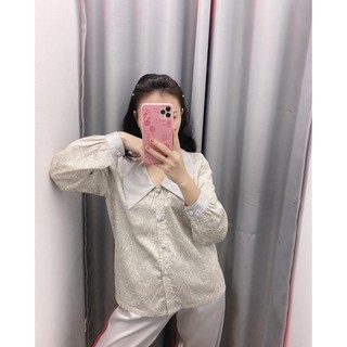 Set Pyjama cổ sen lụa in cao cấp