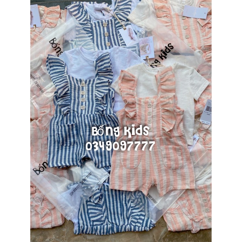 Set Playsuit Bé Gái Bèo Đũi Sọc JessicaSimpson
