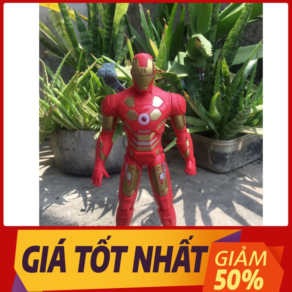 Đồ Chơi Mô Hình IRONMAN Cao 27cm Có Đèn Led Sáng Cử Động Khớp Siêu Cấp